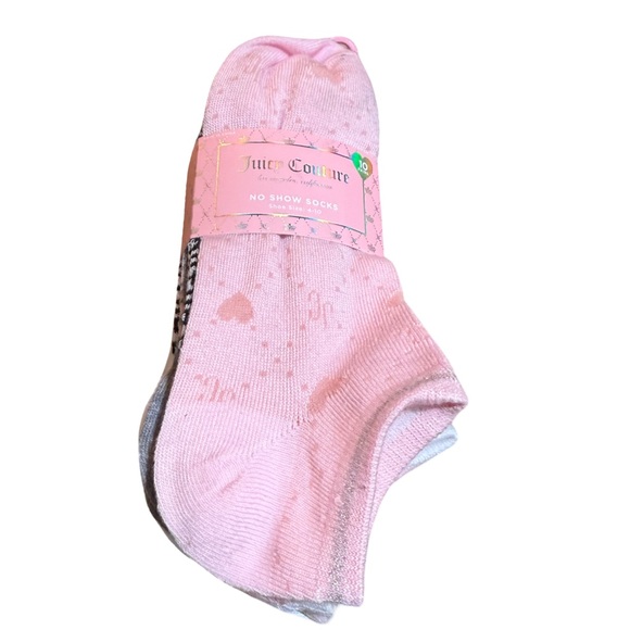 Juicy Couture No Show Socks 10-Pack | Women’s Size 4-10 | Pink Gray White 🩷 - Picture 4 of 8